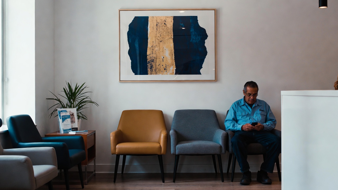 Waiting room at Federal Injury Specialists, a DOL-enrolled clinic in the Bronx